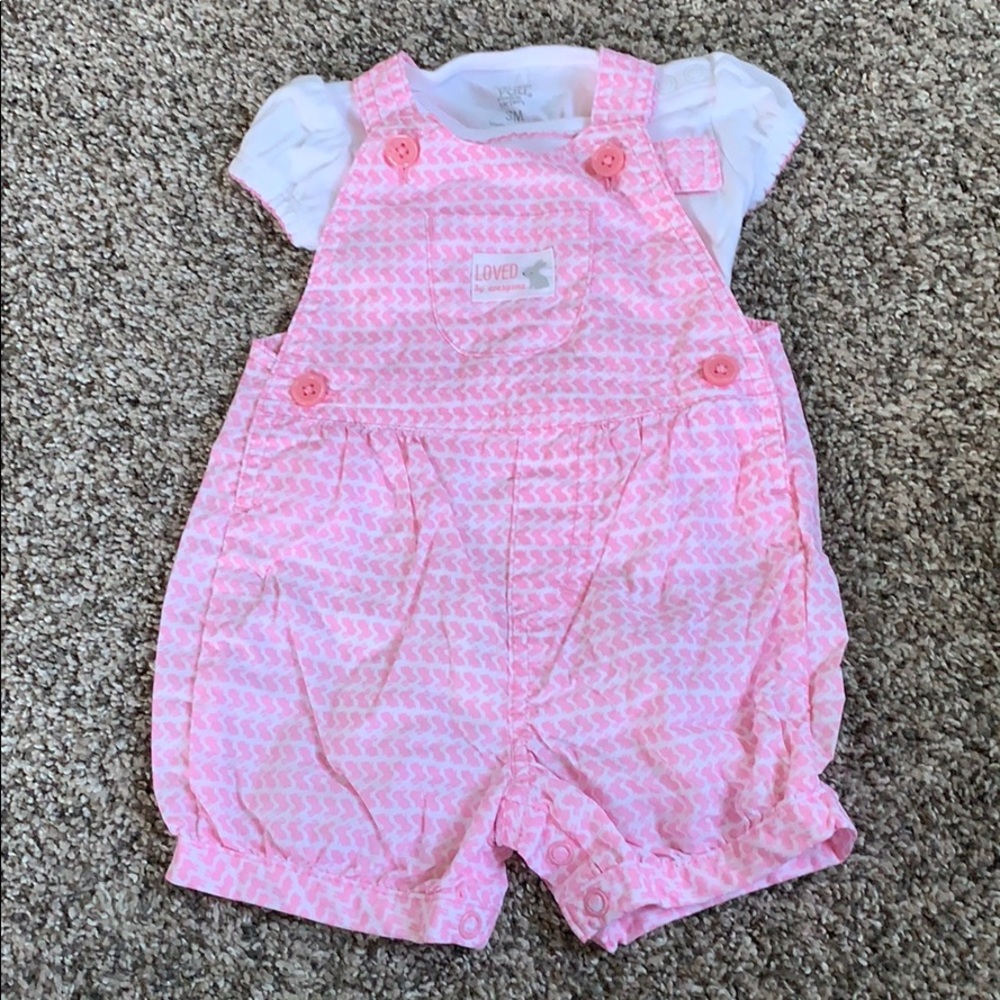 Baby girl overalls outfit